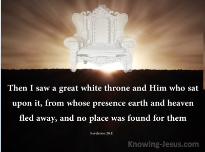 Revelation 20:11 Then I Saw A  Great White Throne (brown)